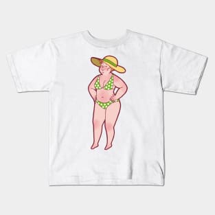 chubby green bikini Kids T-Shirt